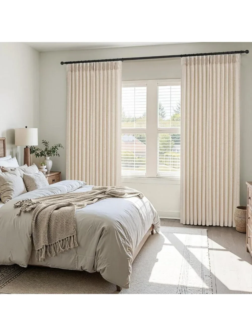 Elegant Semi-Sheer Linen Curtains 102